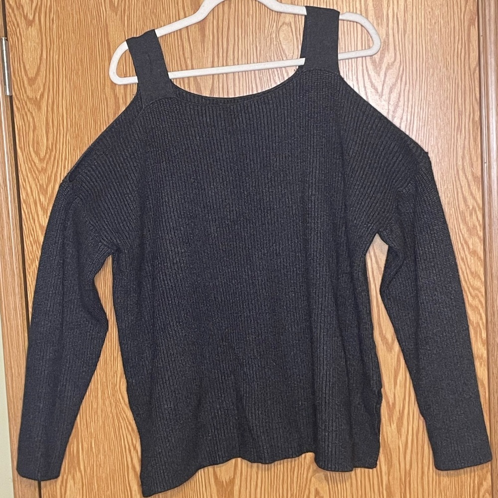 Black off-the-shoulder sweater